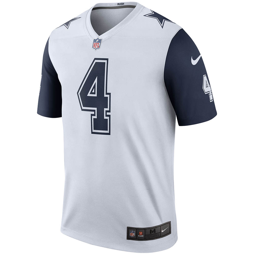 Dallas Cowboys Dak Prescott #4 Nike Men's White Official NFL Vapor Elite  Jersey