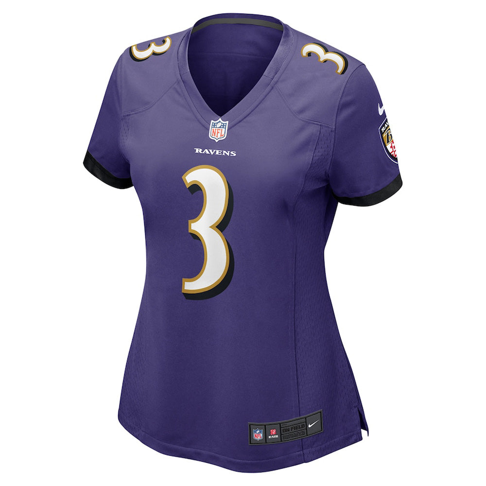 Baltimore Ravens Nike Game Road Jersey - White - Custom - Mens