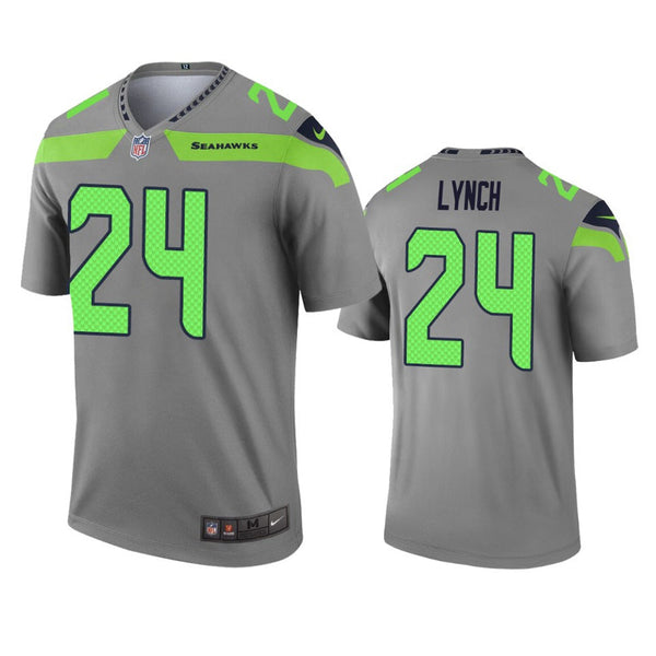 NFL_Men football 14 DK Metcalf 24 Marshawn Lynch 16 Tyler Lockett