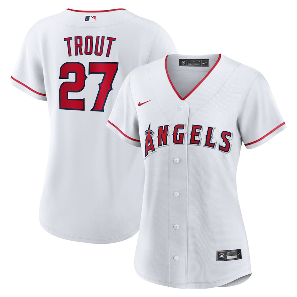 Women's Los Angeles Angels Mike Trout Player Jersey - White | Fan Gear Nation