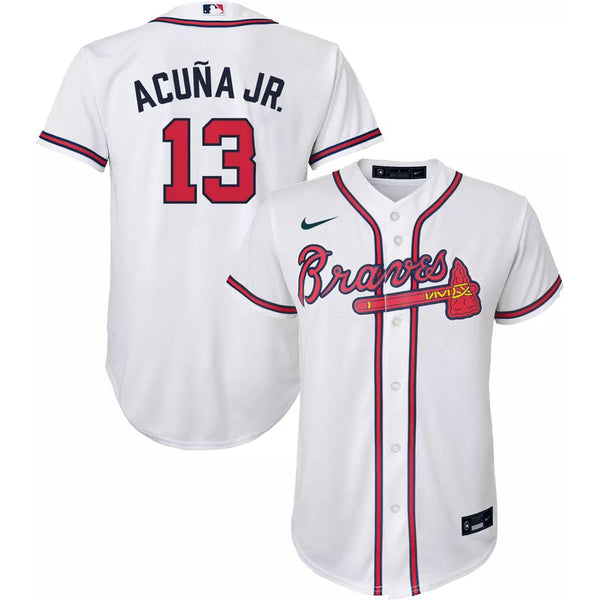 Men's Atlanta Braves Ronald Acuna Jr. Nike Cream Alternate Replica Player  Name Jersey